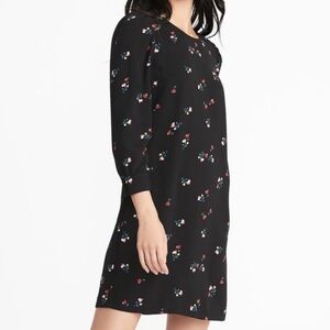 NWT Old Navy Black Floral Shift Dress XXL